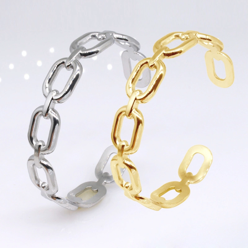 Wenzhe Factory Custom Wholesale Open Bracelet Stainless Steel Environmental Protection Electroplating Wear-Resistant Anti-Oxidation