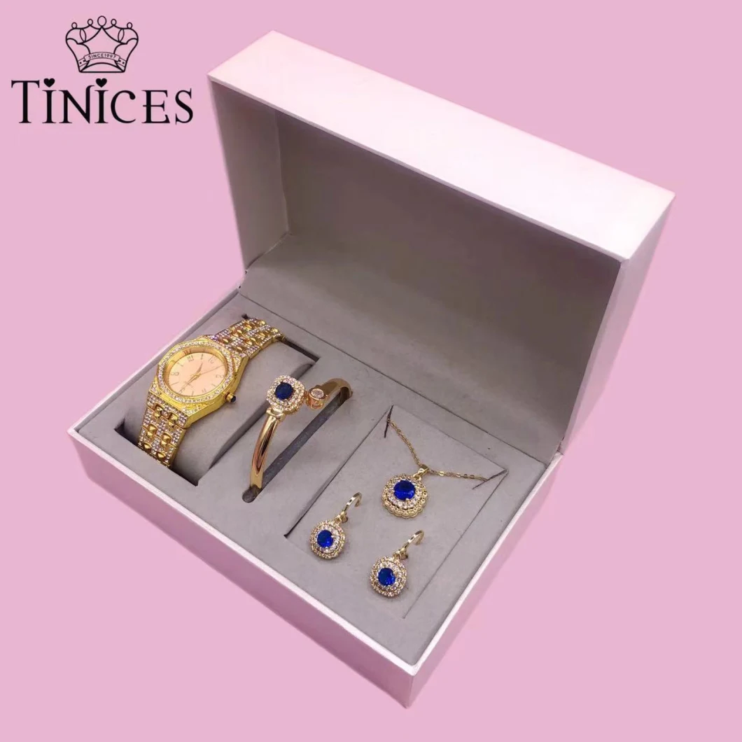 2023tinices Latest Popular Watch Bracelet Jewelry Gift Box Set Women′ S Watch, Quartz Watch, Luxury Watch, Copper Jewelry, Holiday Gift Box Set