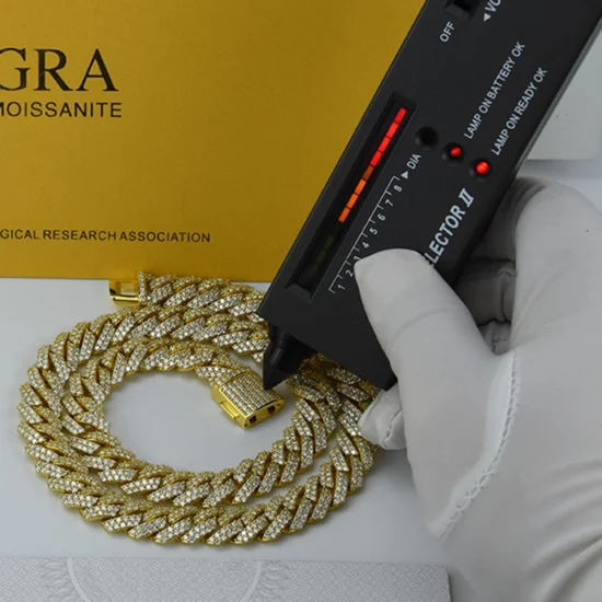 Halskette im kubanischen Stil, Hip-Hop-Rapper, Must-Have, Melees, Krappenfassung, Technologie-Dekoration