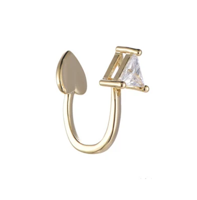 Großhandel Modeschmuck 925 Sterling Silber CZ Einfacher Clip-Ohrring