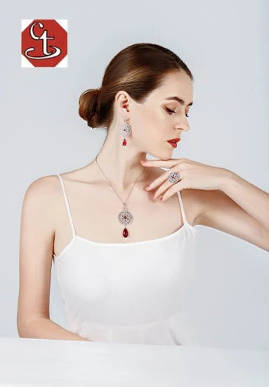Großhandel Mode Elegante Damen Schmuck Ring Ohrring Halskette 925 Sterling Silber Natürliche Perle Schmuck Set als Geschenk