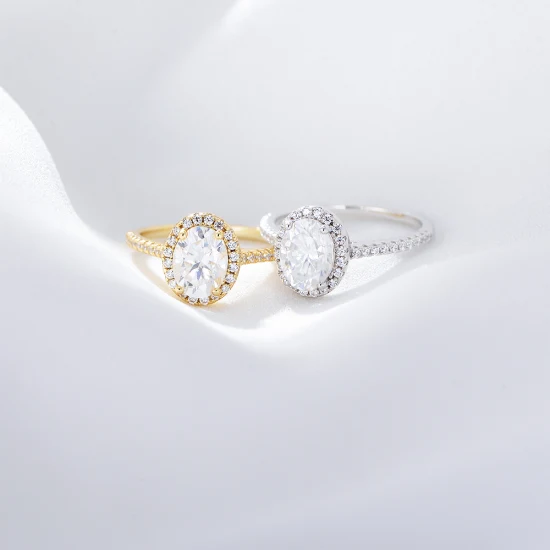 Luxuriöser, edler Schmuck, 14 Karat vergoldeter Zirkon-Diamant, 925er-Sterlingsilber, Verlobungsringe für Frauen